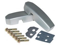 ALUMINIUM WINDSCREEN BRACKET PAIR SILVER