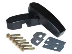 ALUMINIUM WINDSCREEN BRACKET PAIR BLACK