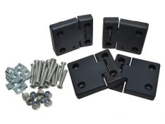 DEFENDER FRONT DOOR HINGES ANODISED BLACK