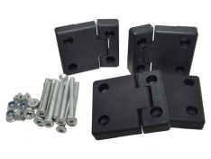 DEFENDER 2ND ROW DOOR HINGES ANODISED BLACK