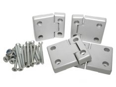 DEFENDER DOOR HINGES 2ND ROW ALUMINIUM