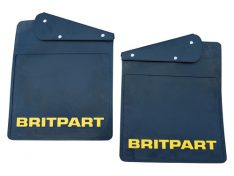 PAIR OF BRITPART MUDFLAPS (YELLOW LOGO)