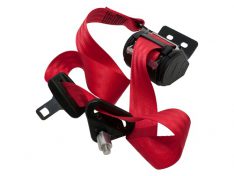RED SEAT BELT LH TRUCK CAB DEFENDER FRONT